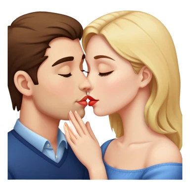 Two people in love kissing sticker