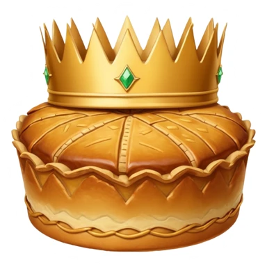 galette des rois avec couronne sur le dessus. Pour un emoji slack. sticker