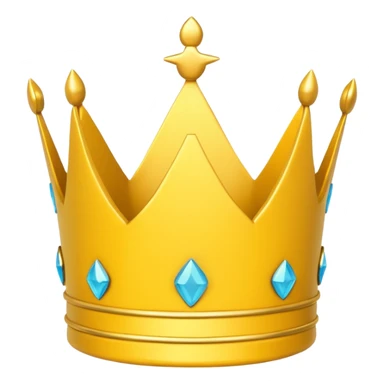 create a crown cartoony without details or anything make it tiny as a real emoji roblox style sticker