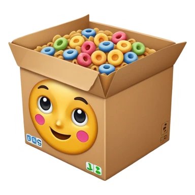 A box of cereal sticker