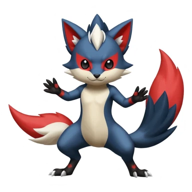 Skuntank-Sneasel-Litten-Absol-Zorua-Sprigatito-fusion, full body sticker