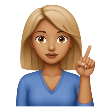 Female shaking finger saying no sticker