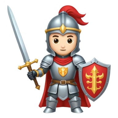 Battle mage: a knight in armor wielding both sword and magic sticker