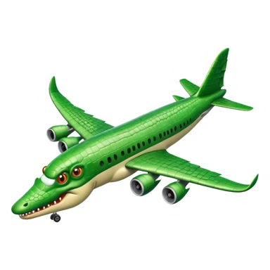 Hazme un avión con cabeza de cocodrilo sticker