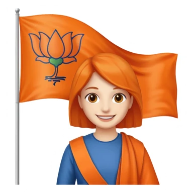 Politics username name with bjp flag sticker
