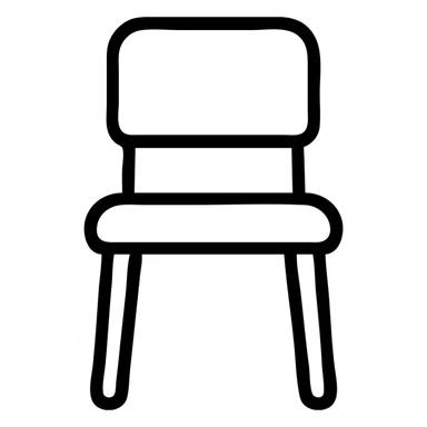 A basic chair, furniture item for sitting sticker