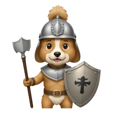 dog, ancient greece with shield sticker