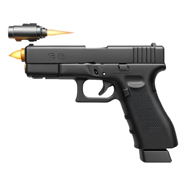 Glock Gun Firing A Shot sticker