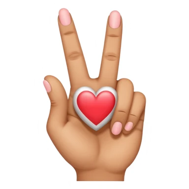 hand korean finger heart emoji that has the middle finger sticking out sticker