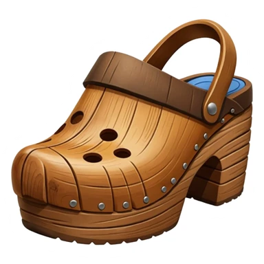 wood clog sticker