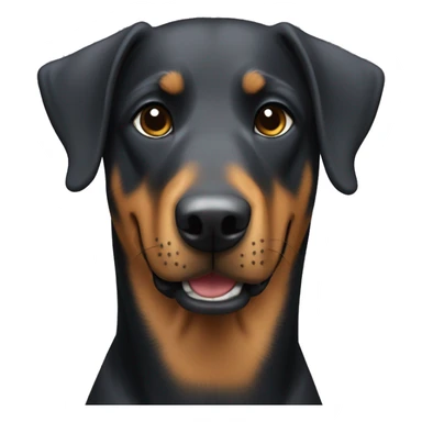Beauceron dog with short cropped ears  sticker