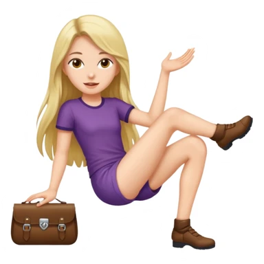 Naked girl spreading legs sticker