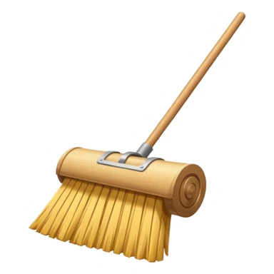 create a broom emoji sweeping dust sticker