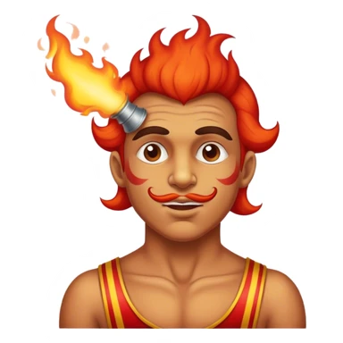 Vintage circus fire breather sticker