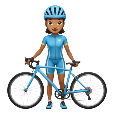 City Cyclist black woman sticker