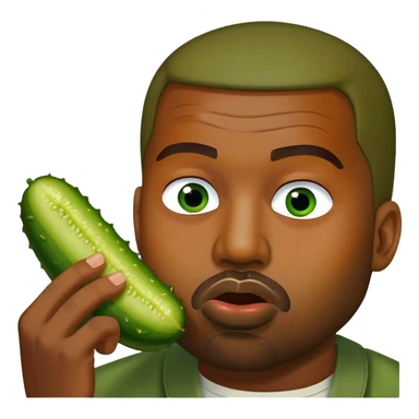 Kanye west eating a pickle  sticker