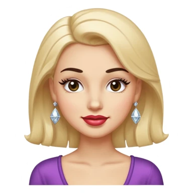 A face with one raised brow, a smirk, and a wink. Long fake lashes, gloss that glows.  Maybe a tilted head pose with a hand-on-hip silhouette or a tiny sparkle accent to emphasize confidence. sticker