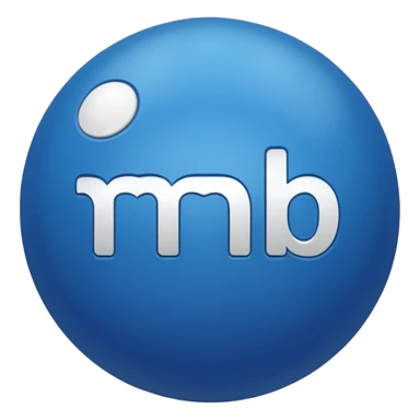 Blue ball (MB) written on it. sticker