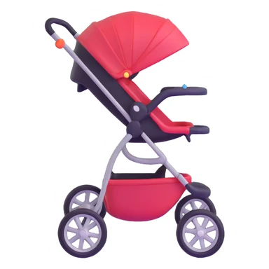 stroller doing a dramatic wheelie sticker