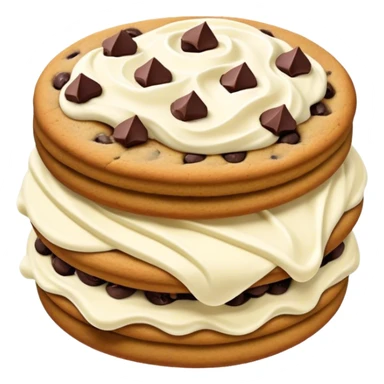 chocolate chip cookie sandwich with buttercream frosting sticker