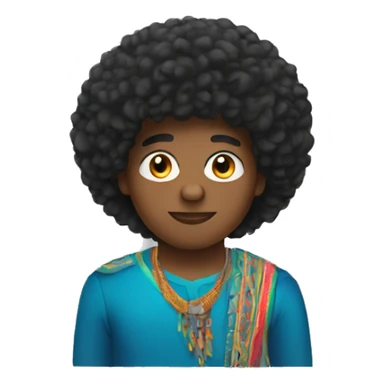 afro peruvian male sticker