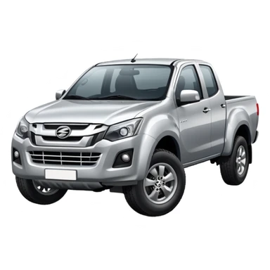 silver izuzu dmax  sticker