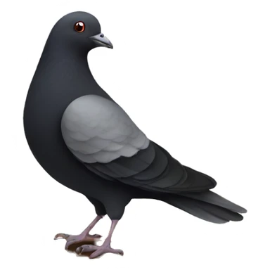 a black pigeon holding a cup of tea sticker