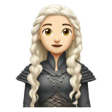 daenerys long hair dark eyes feminine scales sticker