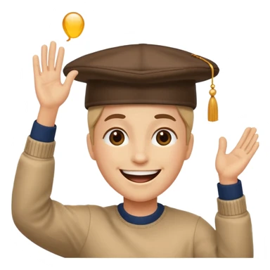 corso terminato vittoria solo cappello in aria sticker