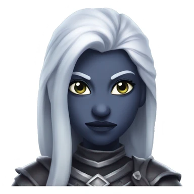 Female drow paladin smirking angry sticker