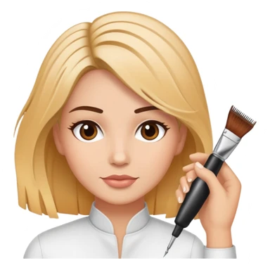 Hairstylist coloring hair sticker