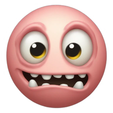 3d sphere with a cartoon wistful dropper Piglin Brute skin texture with overrated eyes sticker