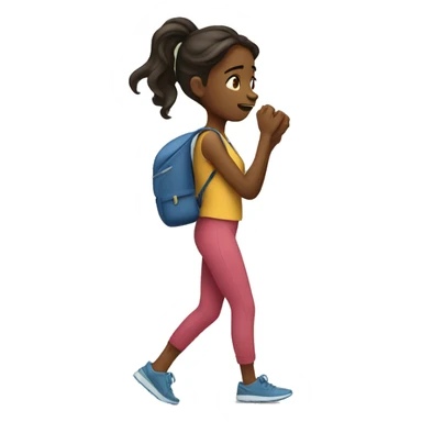 Girl tanking a walk motivated sticker