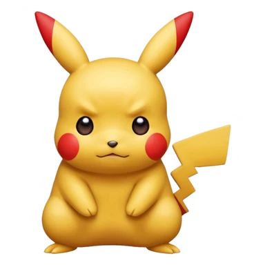 Un Pikachu rouge qui et triste  sticker