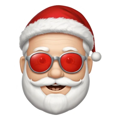 santa klaus with sunglasses with big smile sticker