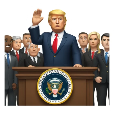 Donald trump on Inauguration Day sticker