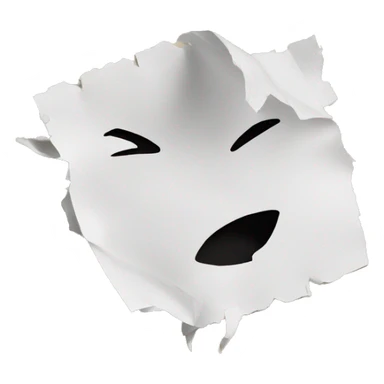 paper torn down the middle sticker