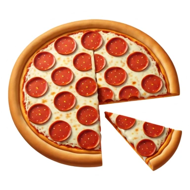 chibi style A pepperoni pizza with evenly sized pepperoni slices, no face, cute, sticker sticker