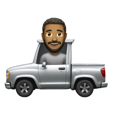 Guy with beard in a silver tacoma truck sticker