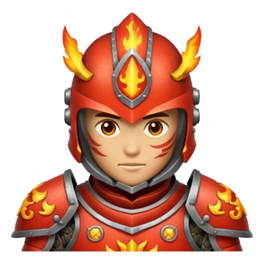 fire armored warrior sticker