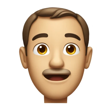 Smiling Italian man have a surprised sticker