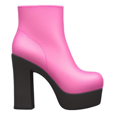 Pink platform heeled boots sticker