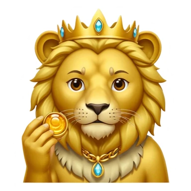 Un león picando el ojo sticker