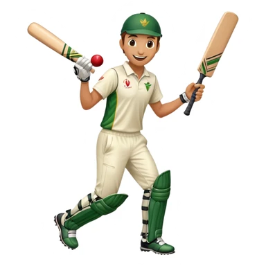 cricket player jumping in celebration sticker