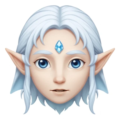 albino ice elf sticker