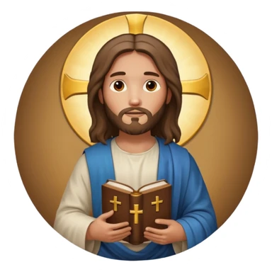 Jesus with bible circle avatar sticker