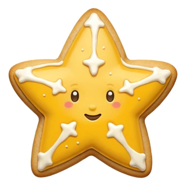 christmas star cookie sticker