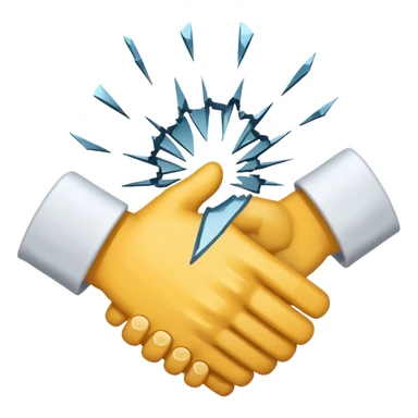 emoji of Handshake with a Slash (broken handshake) sticker