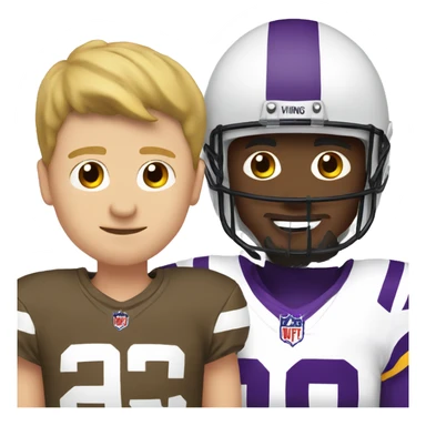 white dad and white son with minnesota viking helmets sticker