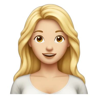 A Woman with Long blond Hair is pregnant celebrating her Birthday sticker